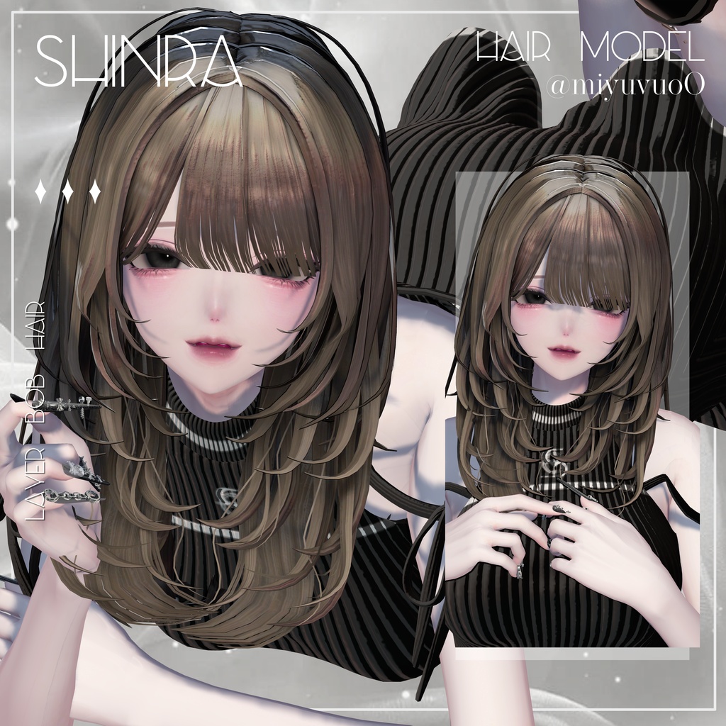 ♥【 𝐘𝐔𝐘𝐔 】𝐋𝐚𝐲𝐞𝐫 𝐁𝐨𝐛 𝐡𝐚𝐢𝐫 𝟎𝟏