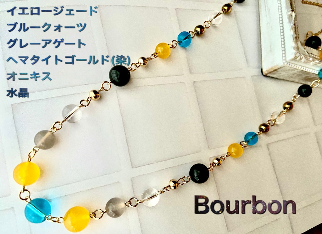 トリプルフェイスイメージカラー ロングネックレス