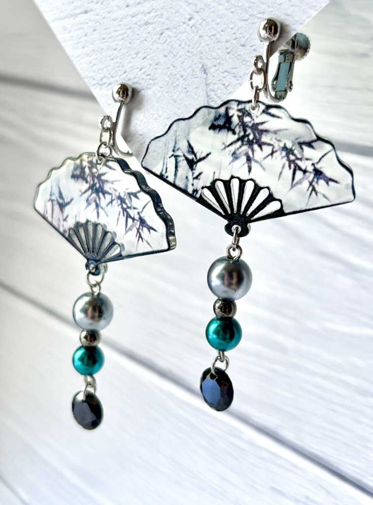 孫六兼元イメージ 扇イヤリング/ピアス