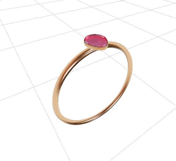 【3Dモデル】 『無料』 Ruby ring