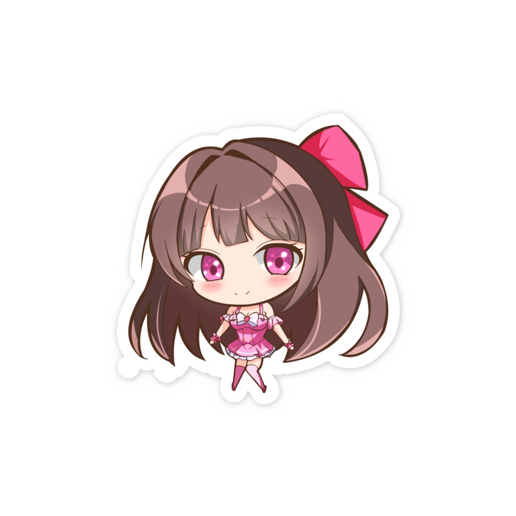 「口谷亜夜TS百合チャンネル看板娘ミニキャラ」スマホステッカー