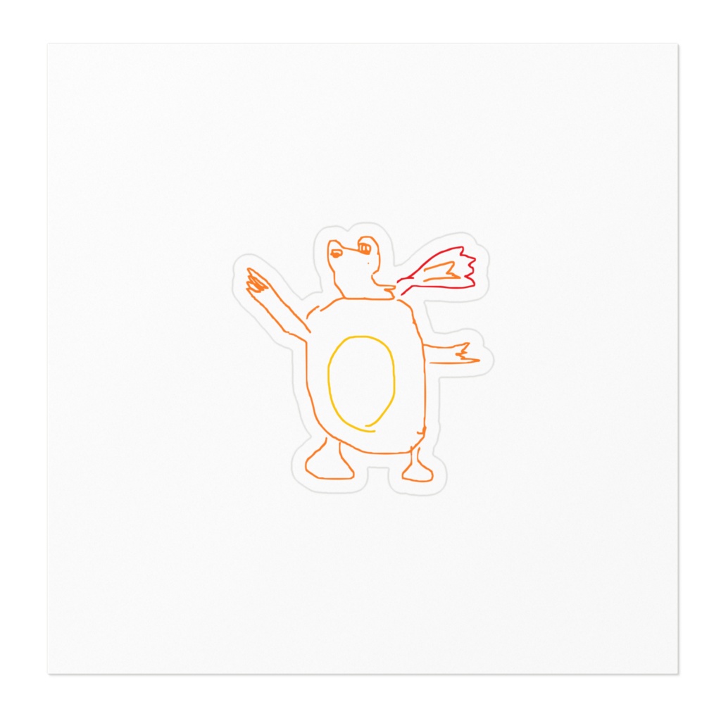 ヒトカゲくんステッカー