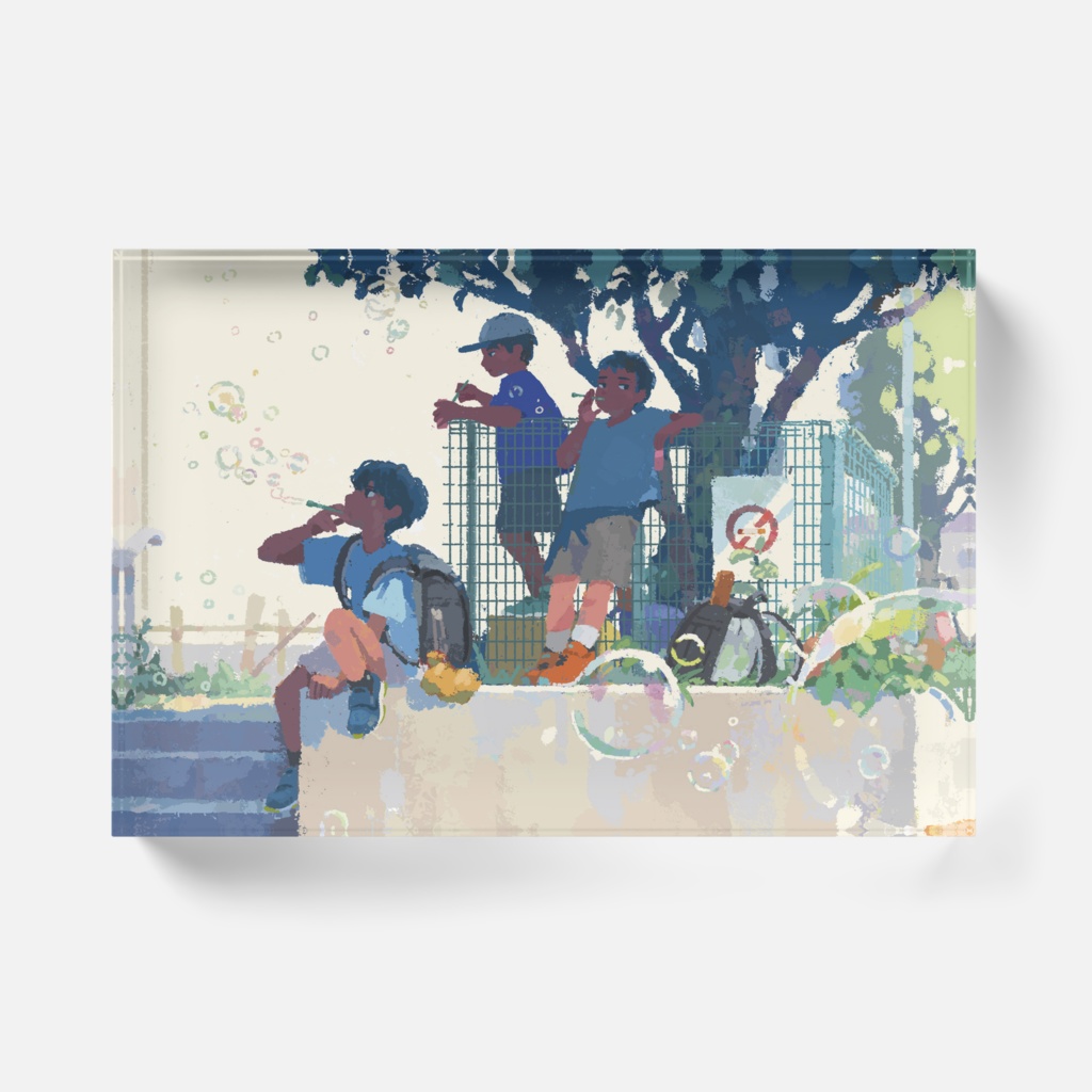 「放課後の一服」アクリルブロック