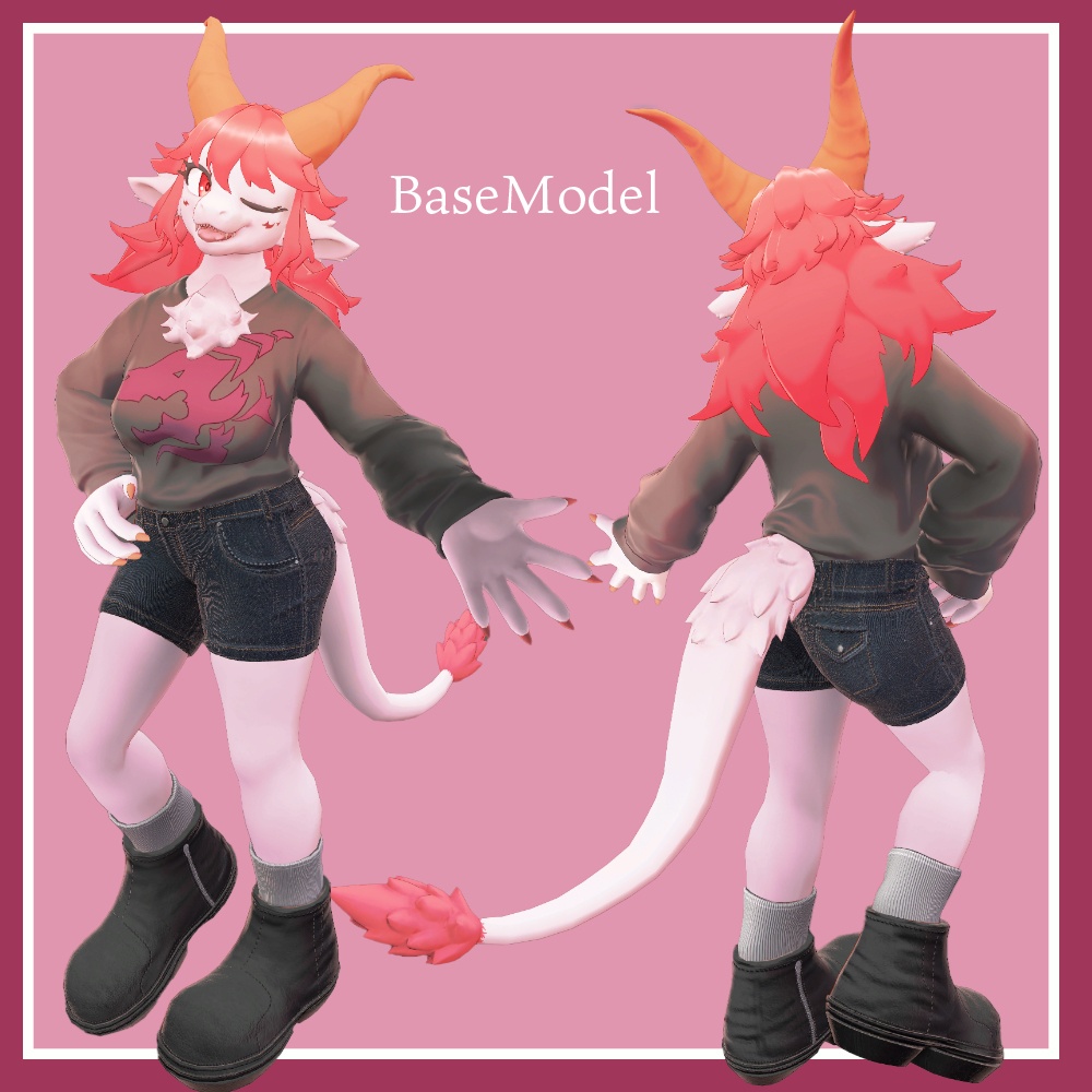 【VRchat向けオリジナルモデル】龍花(リョウカ)