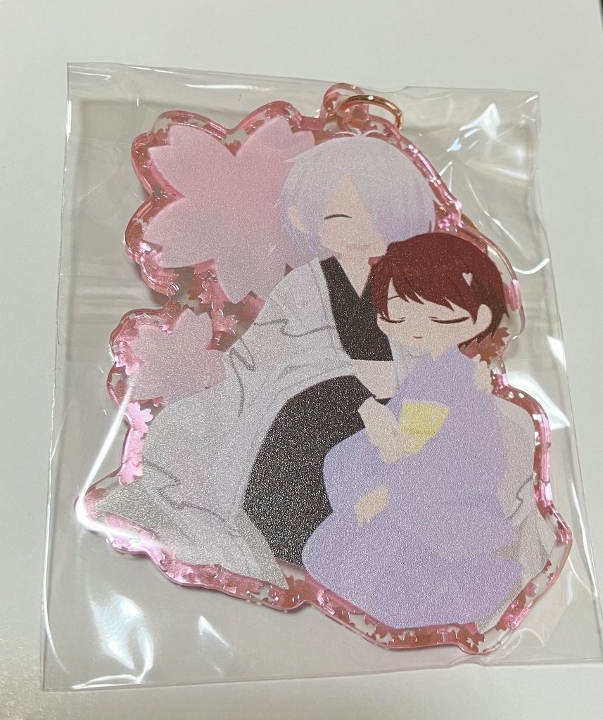 目岩の桜フレークアクキー