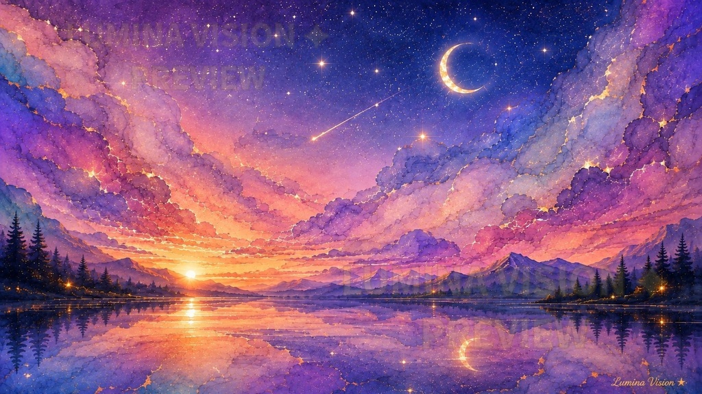 Starlit Serenity — NIGHT 「星降る静けさと、夜明けの希望」 LV-003 / Lumina Vision✧