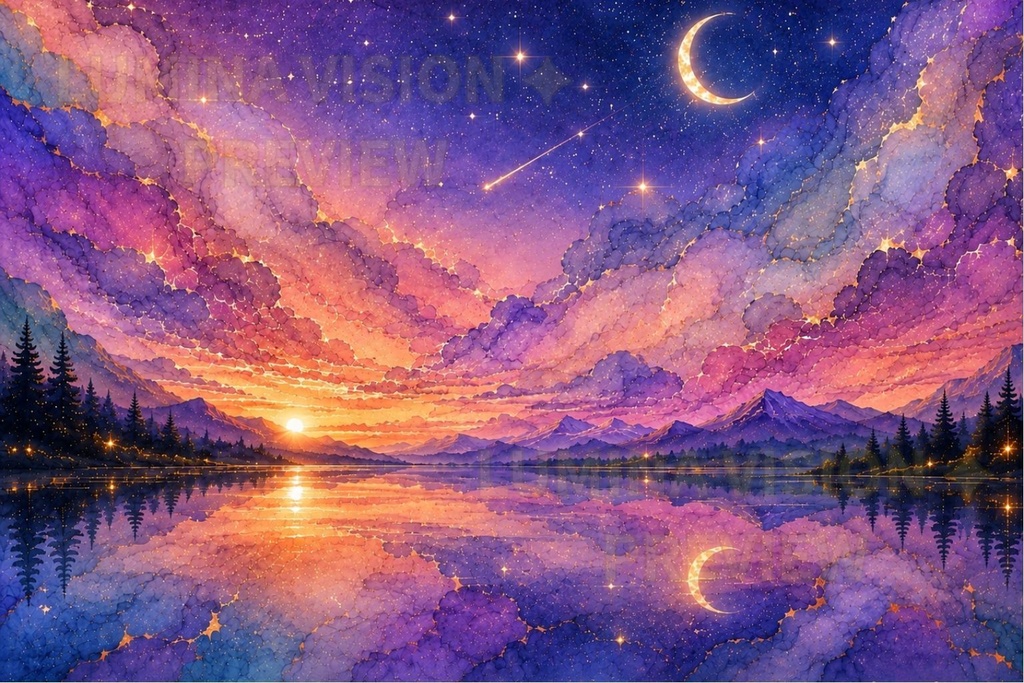 Starlit Serenity — NIGHT 「星降る静けさと、夜明けの希望」 LV-003 / Lumina Vision✧