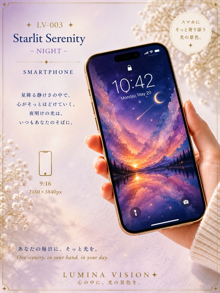 Starlit Serenity — NIGHT 「星降る静けさと、夜明けの希望」 LV-003 / Lumina Vision✧