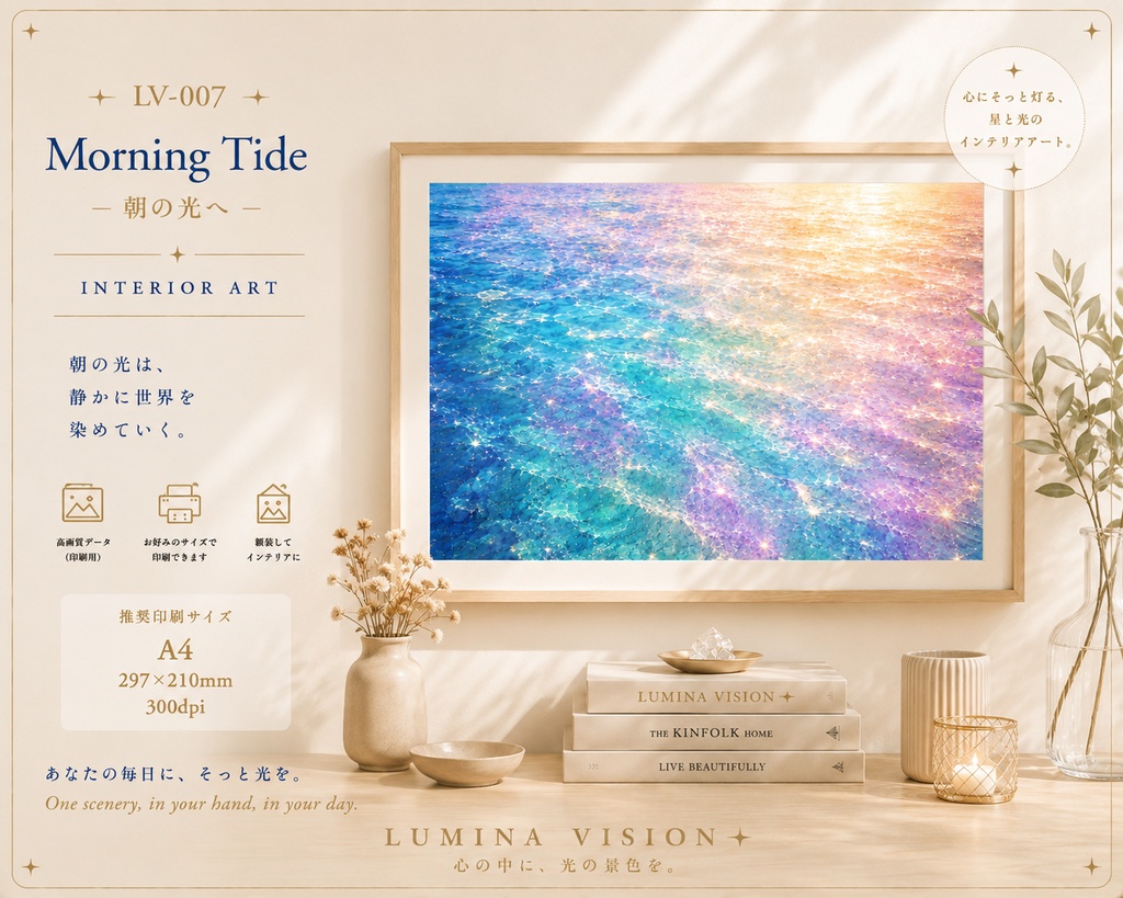 Morning Tide — 朝の光へ — 「朝の光は、静かに世界を染めていく。」 LV-007 / Lumina Vision ✧ デジタルアート・壁紙