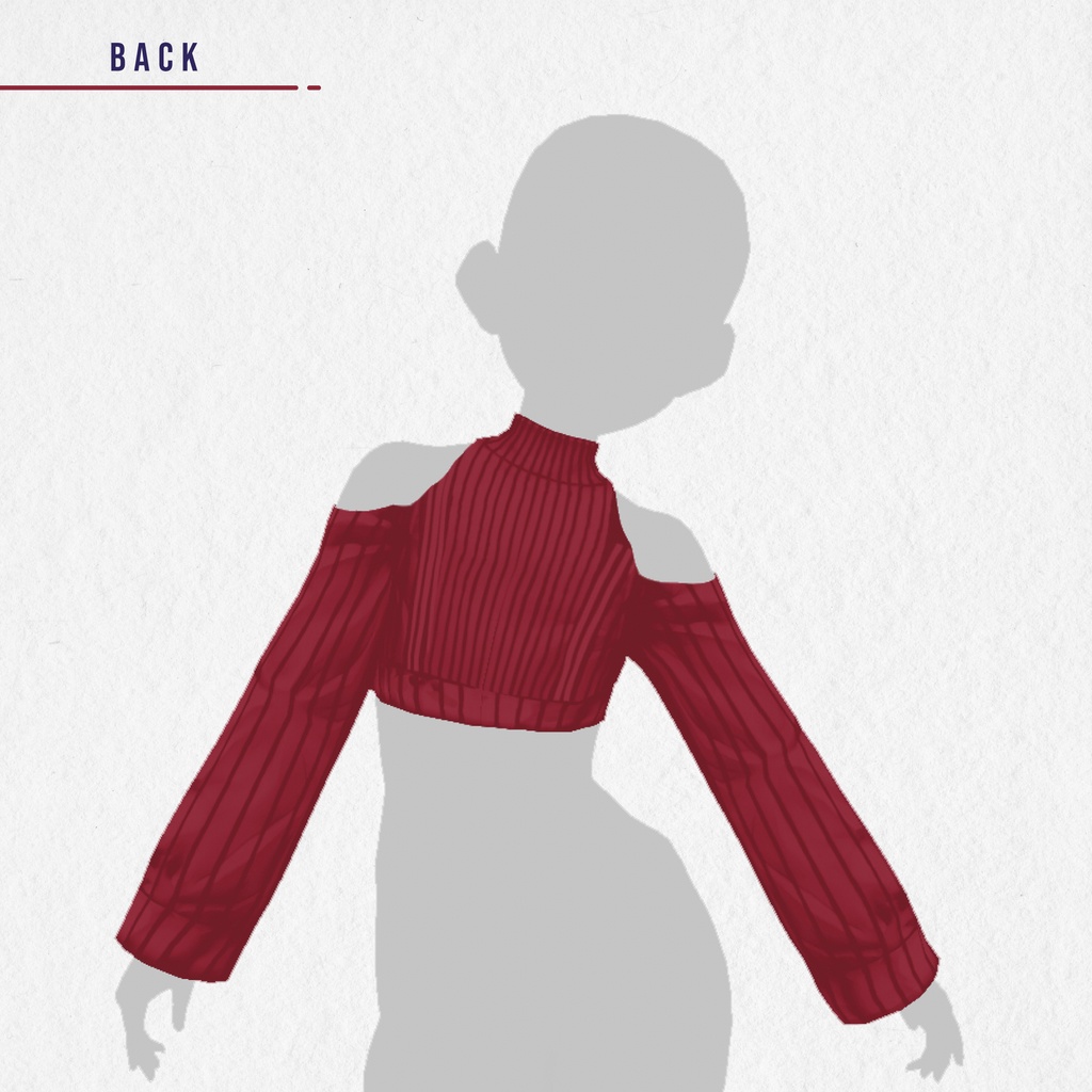 Vroid Cloth - Red Short Sweater 💖