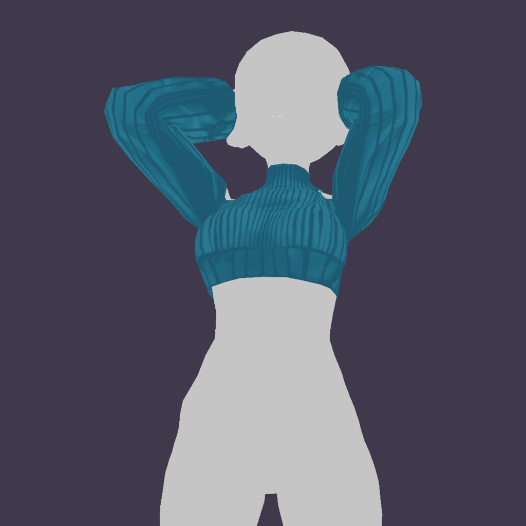 Vroid Cloth - Blue Short Sweater 💙