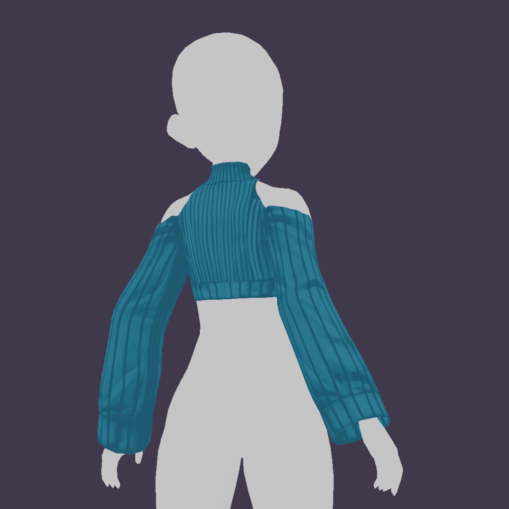 Vroid Cloth - Blue Short Sweater 💙