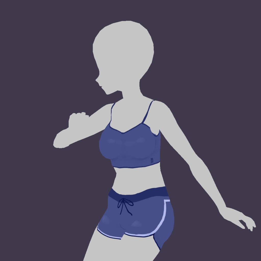 Vroid Outfit - Basic Gym๐ต