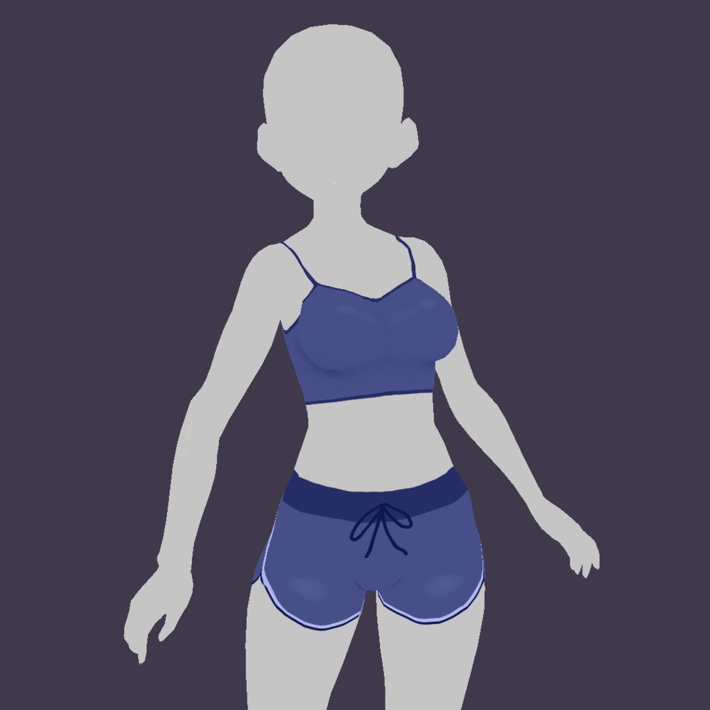 Vroid Outfit - Basic Gym🔵
