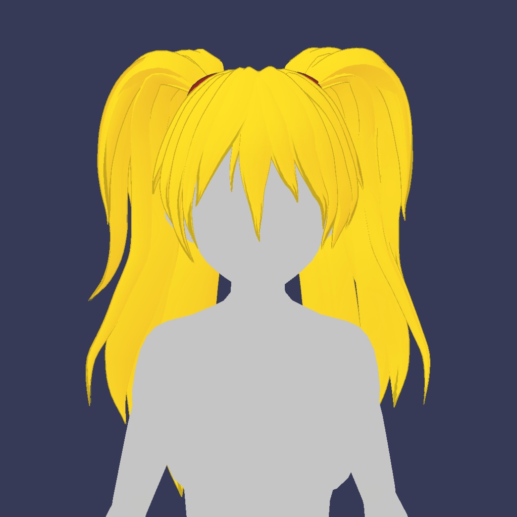 Vroid Hair Preset Blonde Two Tails