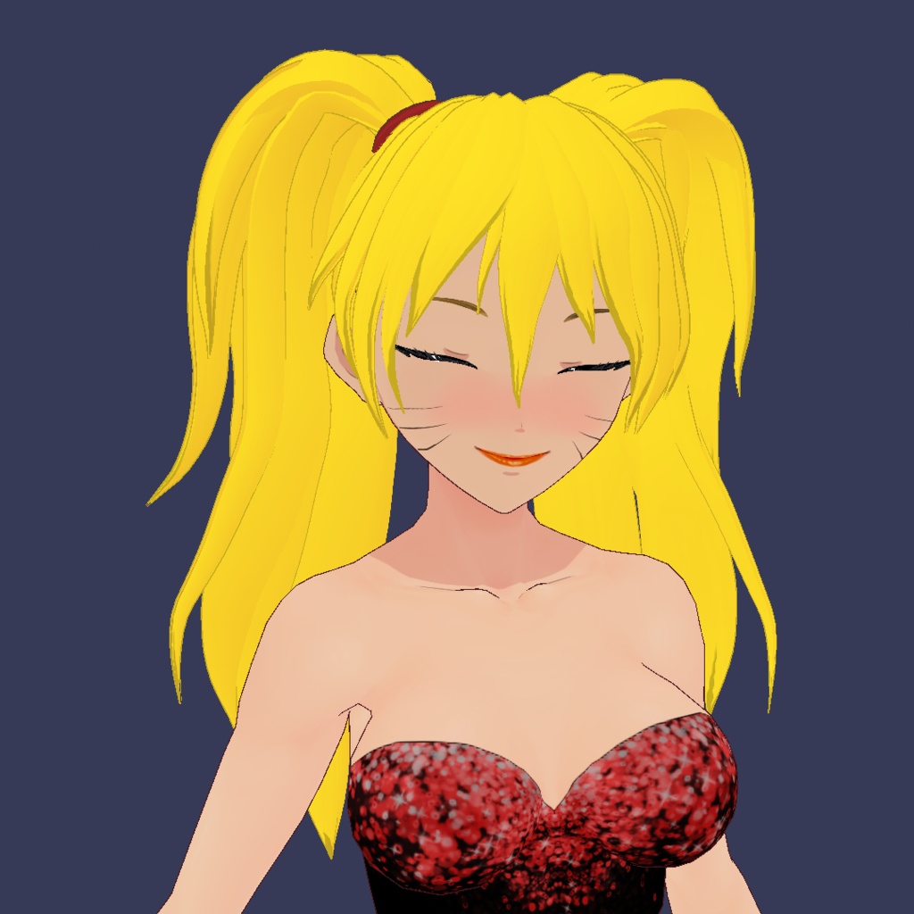 Vroid Hair Preset Blonde Two Tails