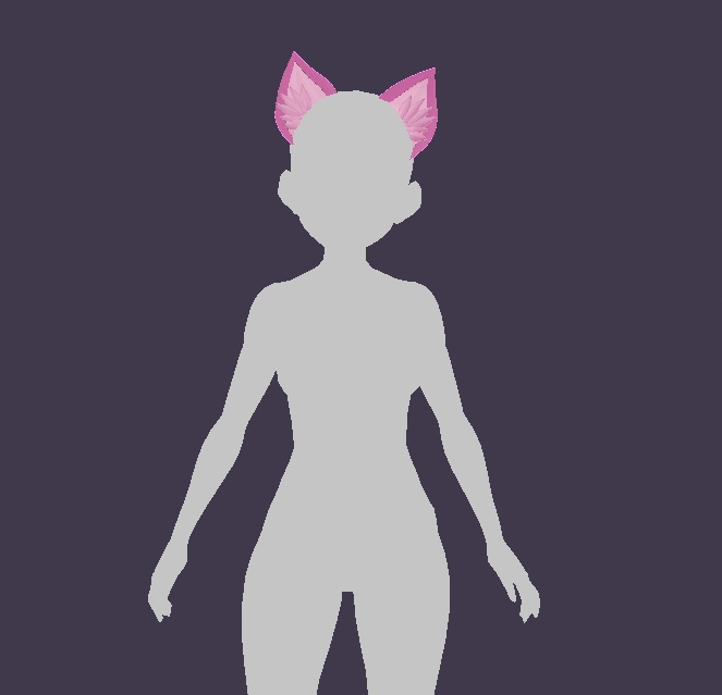 Vroid Pink Cat Ears Preset