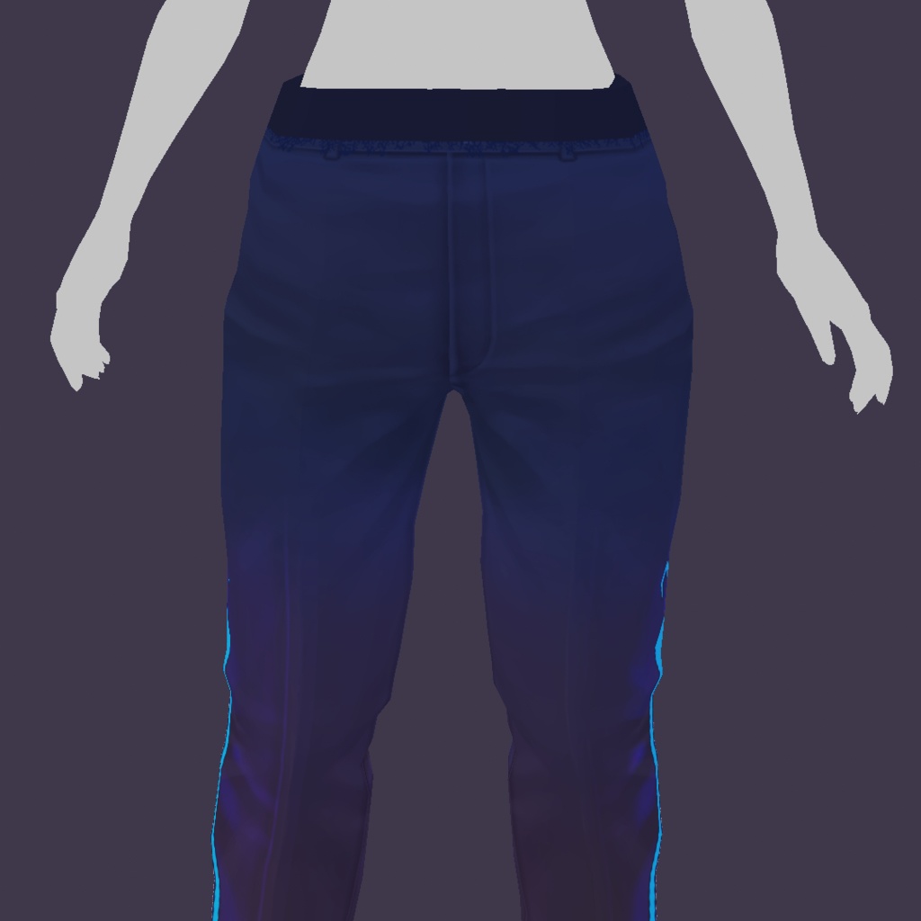 Vroid Pants Blue Fantasy