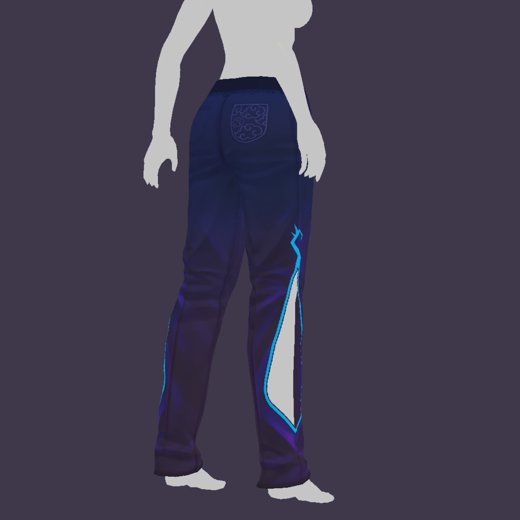 Vroid Pants Blue Fantasy