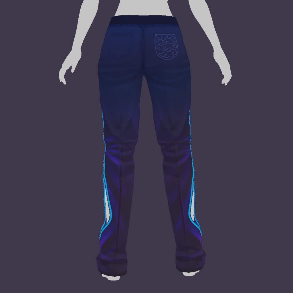 Vroid Pants Blue Fantasy