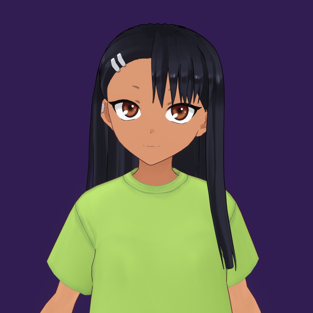 Vroid 3d model Nagatoro Green T-Shirt .vrm .pmx