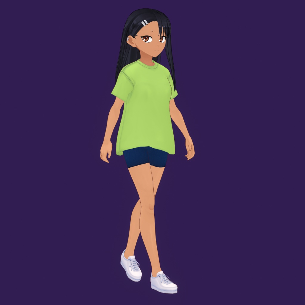 Vroid 3d model Nagatoro Green T-Shirt .vrm .pmx