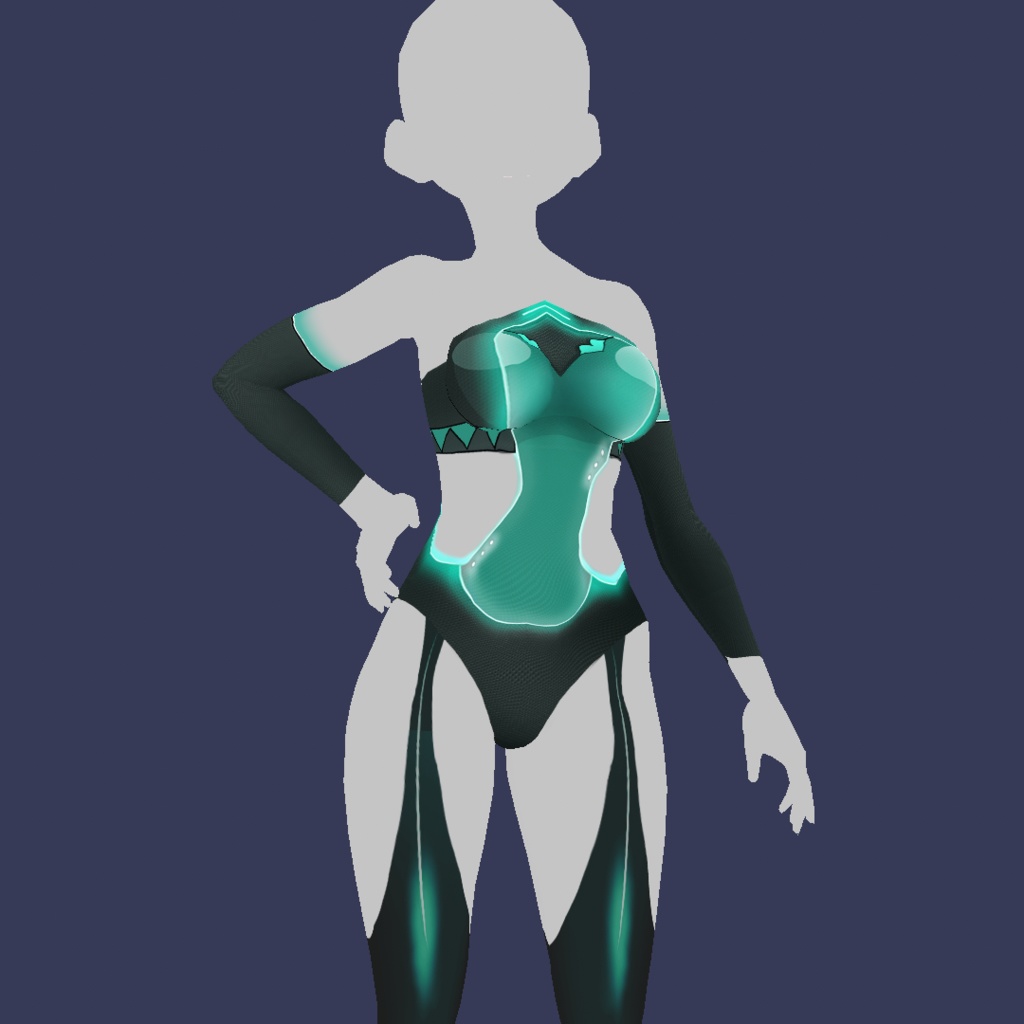 Body Neon Fantasy Vroid Body texture