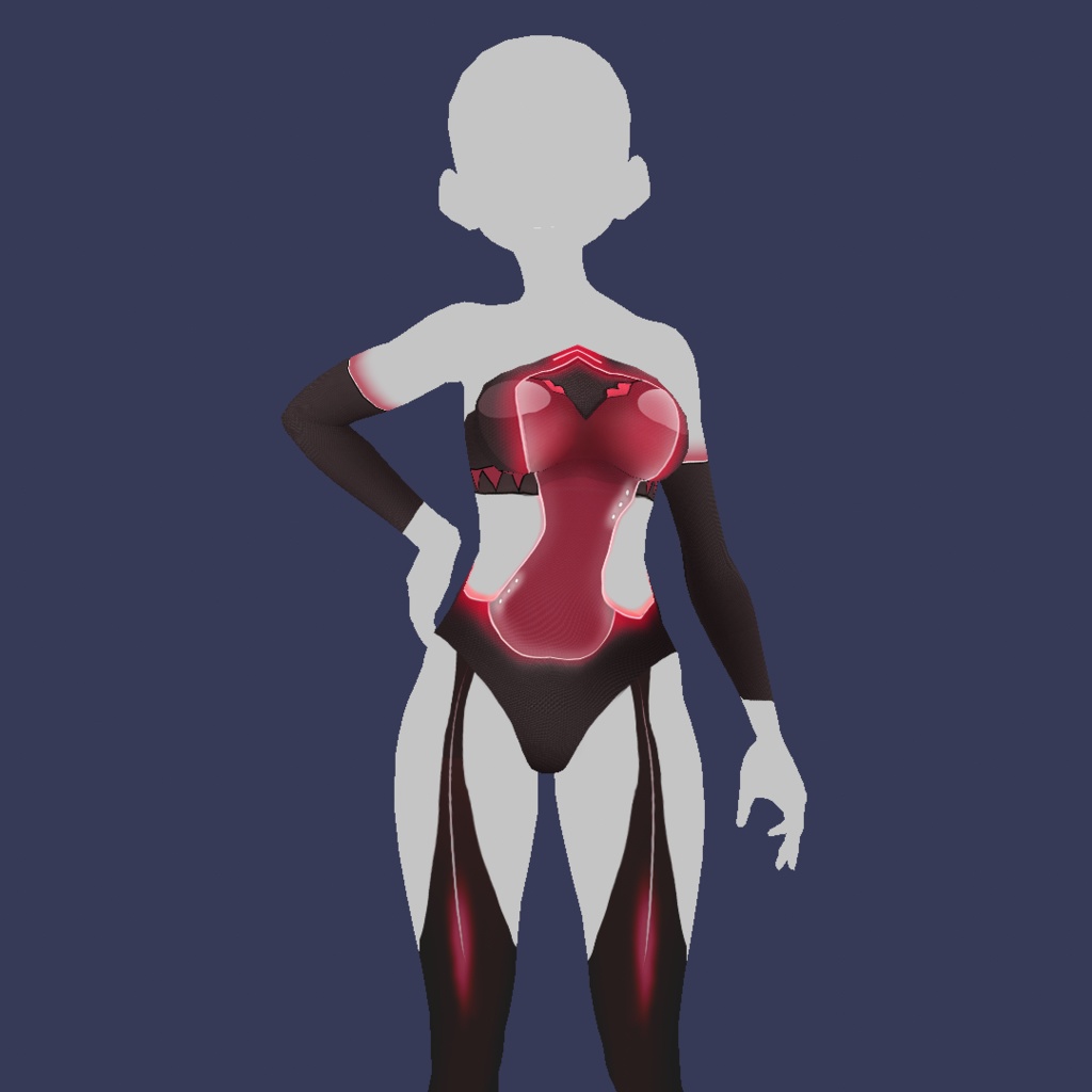 Body Neon Fantasy Vroid Body texture