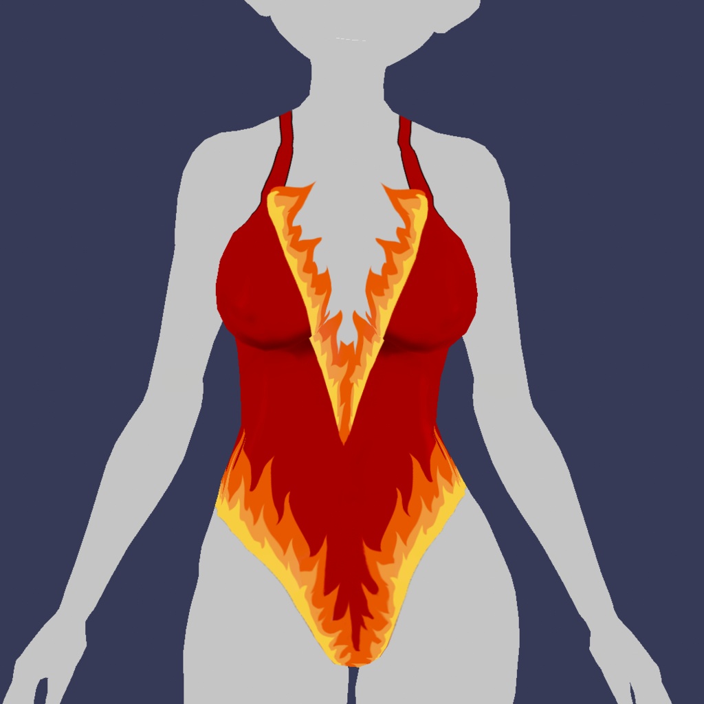 Fire Body texture png vroid