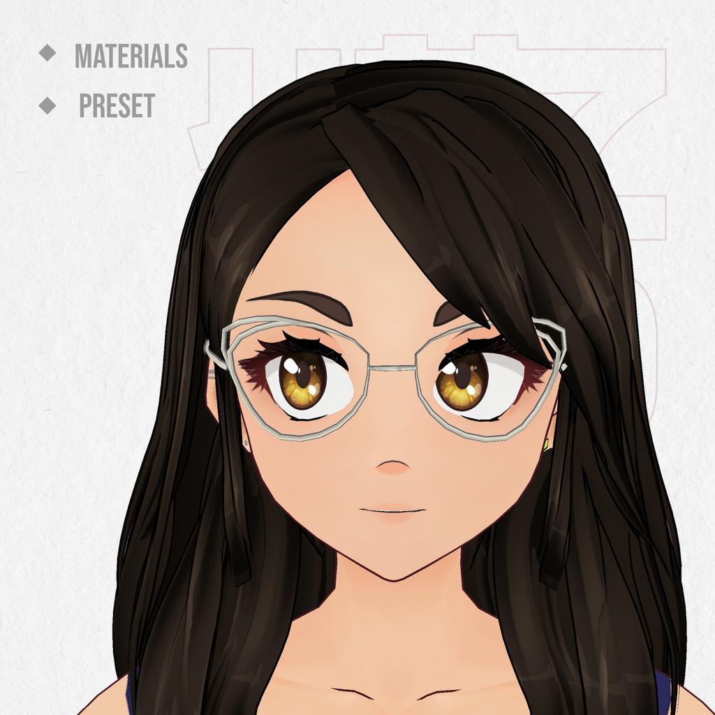 Silver Glasses Vroid Preset