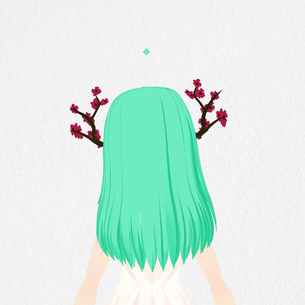 Red Flowers Hair Preset Vroid