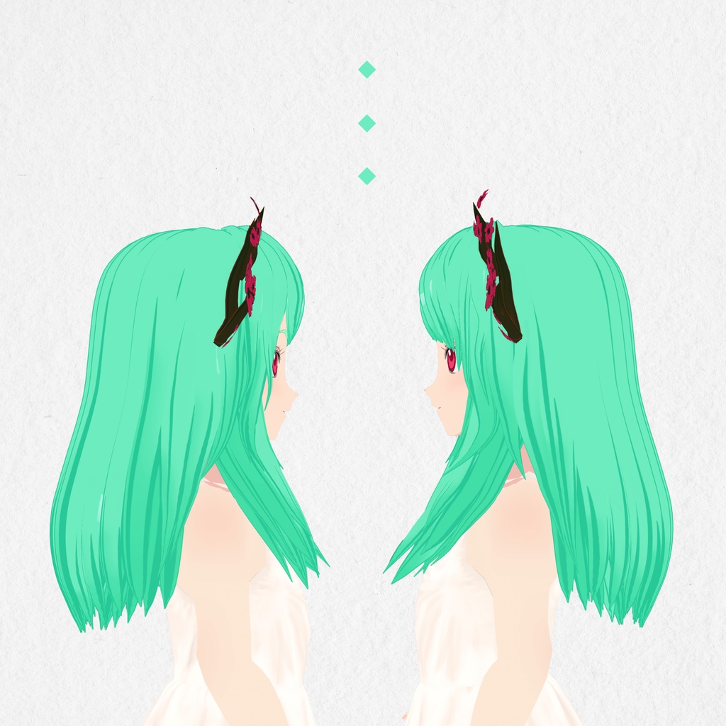 Red Flowers Hair Preset Vroid