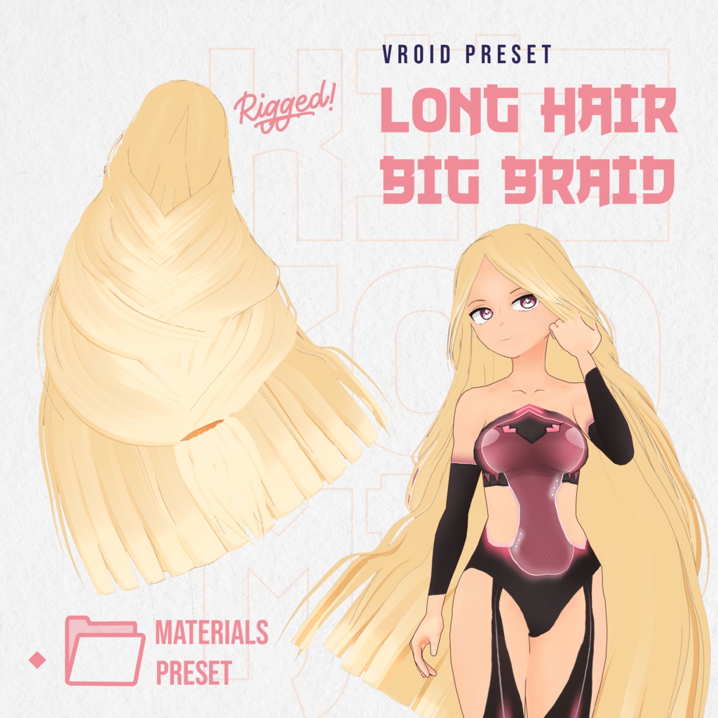 Long Hair with Big Braid Preset Vroid