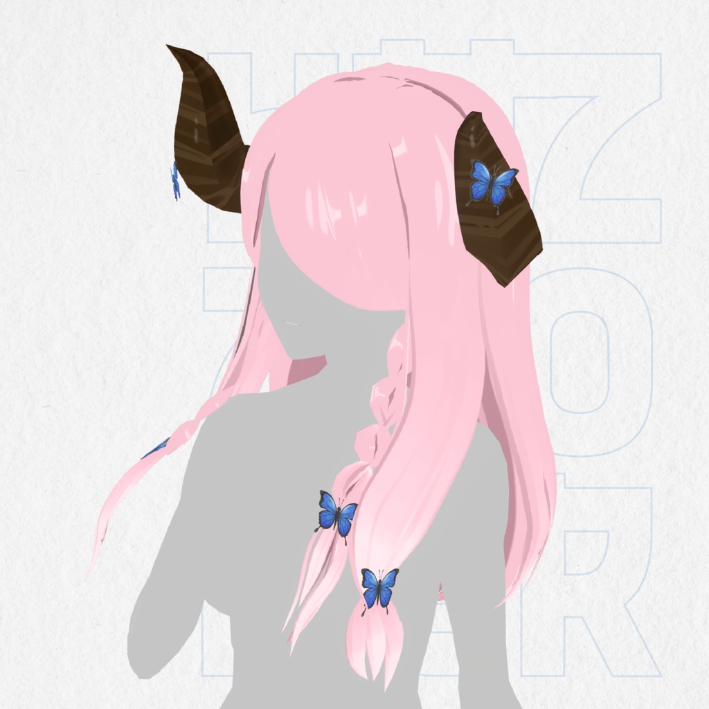 Pink Hair Preset With Horns Vroid Preset