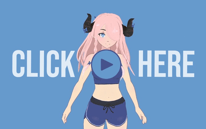 Pink Hair Preset With Horns Vroid Preset