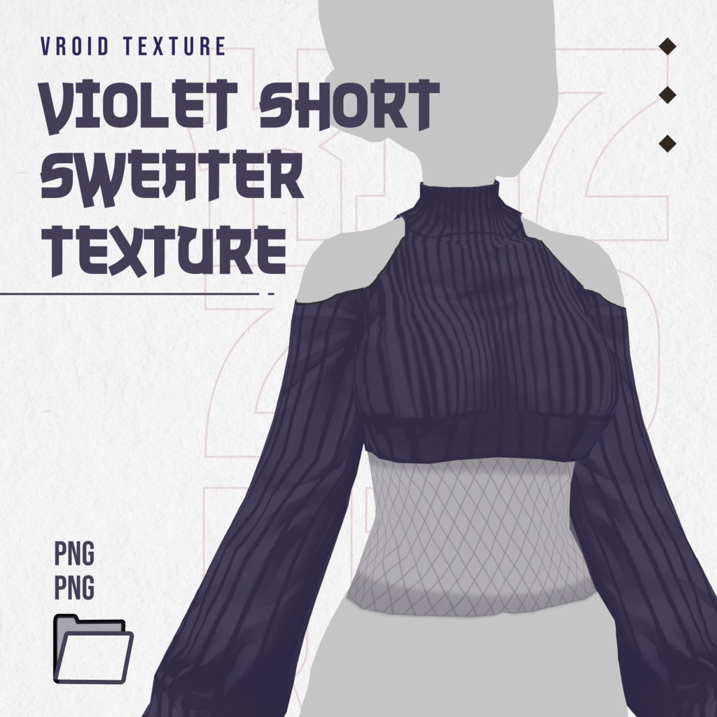 Violet Short Sweater Texture Onepiece Vroid 