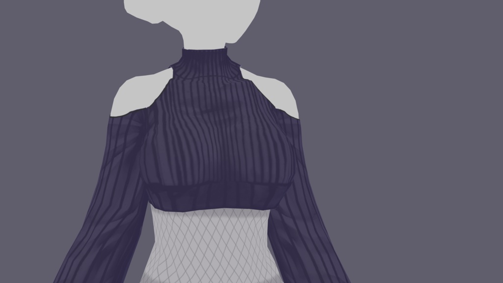 Violet Short Sweater Texture Onepiece Vroid