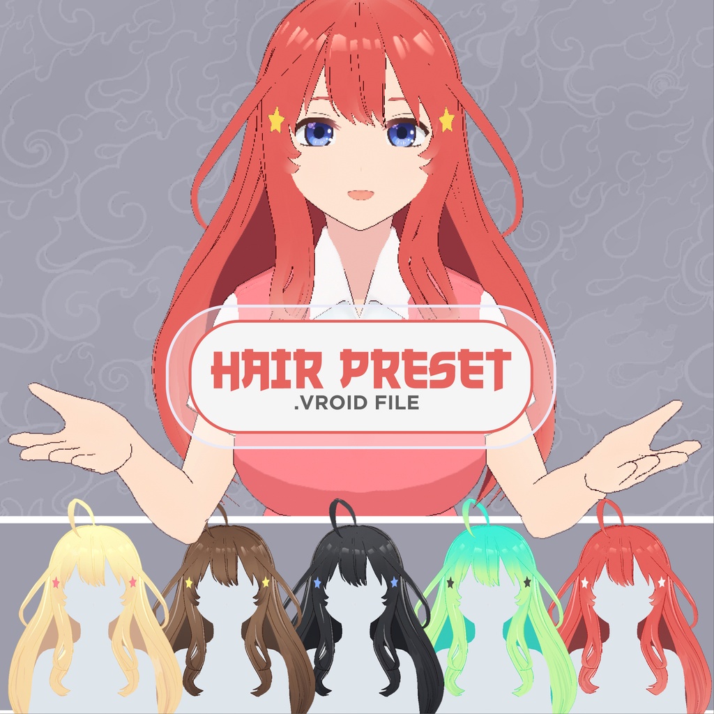 Hair Preset Vroid - Long Hairstyle🌺