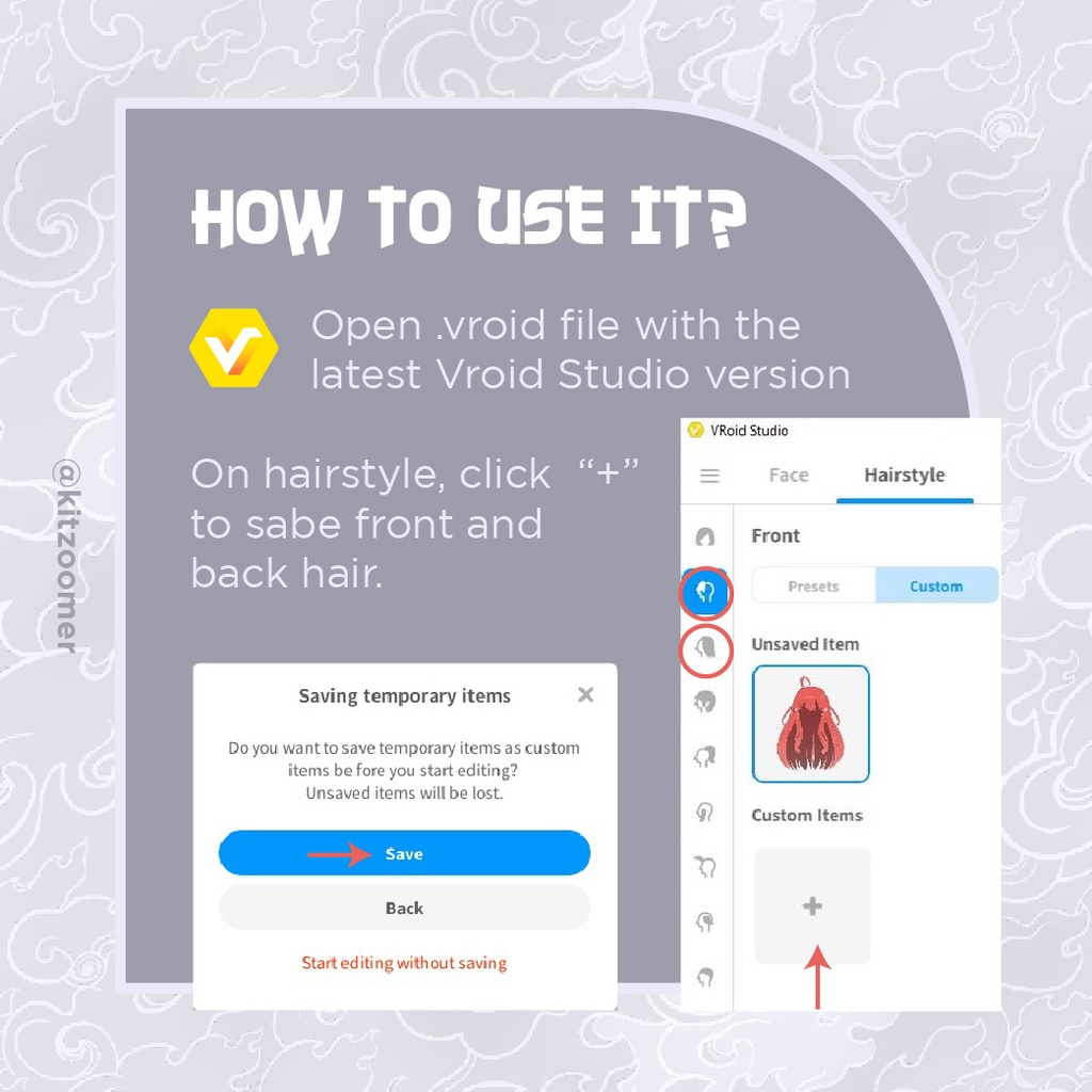 Hair Preset Vroid - Headphone Hairstyle🌹