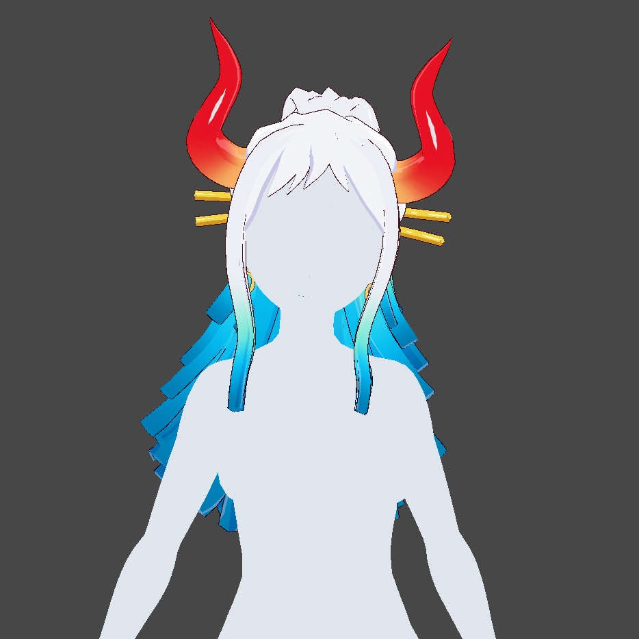 Hair Preset Vroid - Horns and Tail Hairstyle🌻