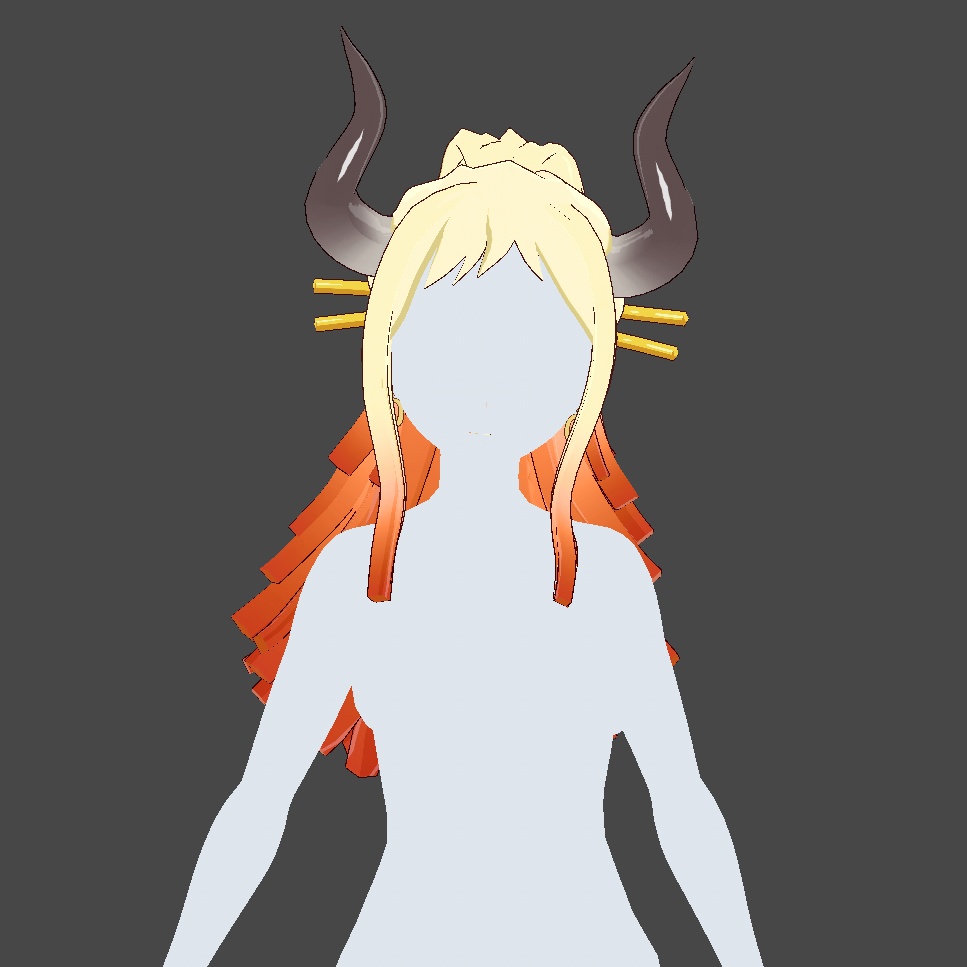 Hair Preset Vroid - Horns and Tail Hairstyle🌻