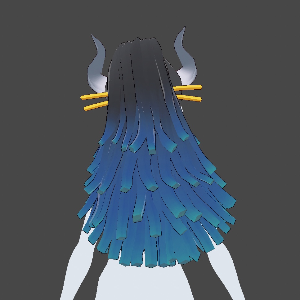 Hair Preset Vroid - Horns and Tail Hairstyle🌻