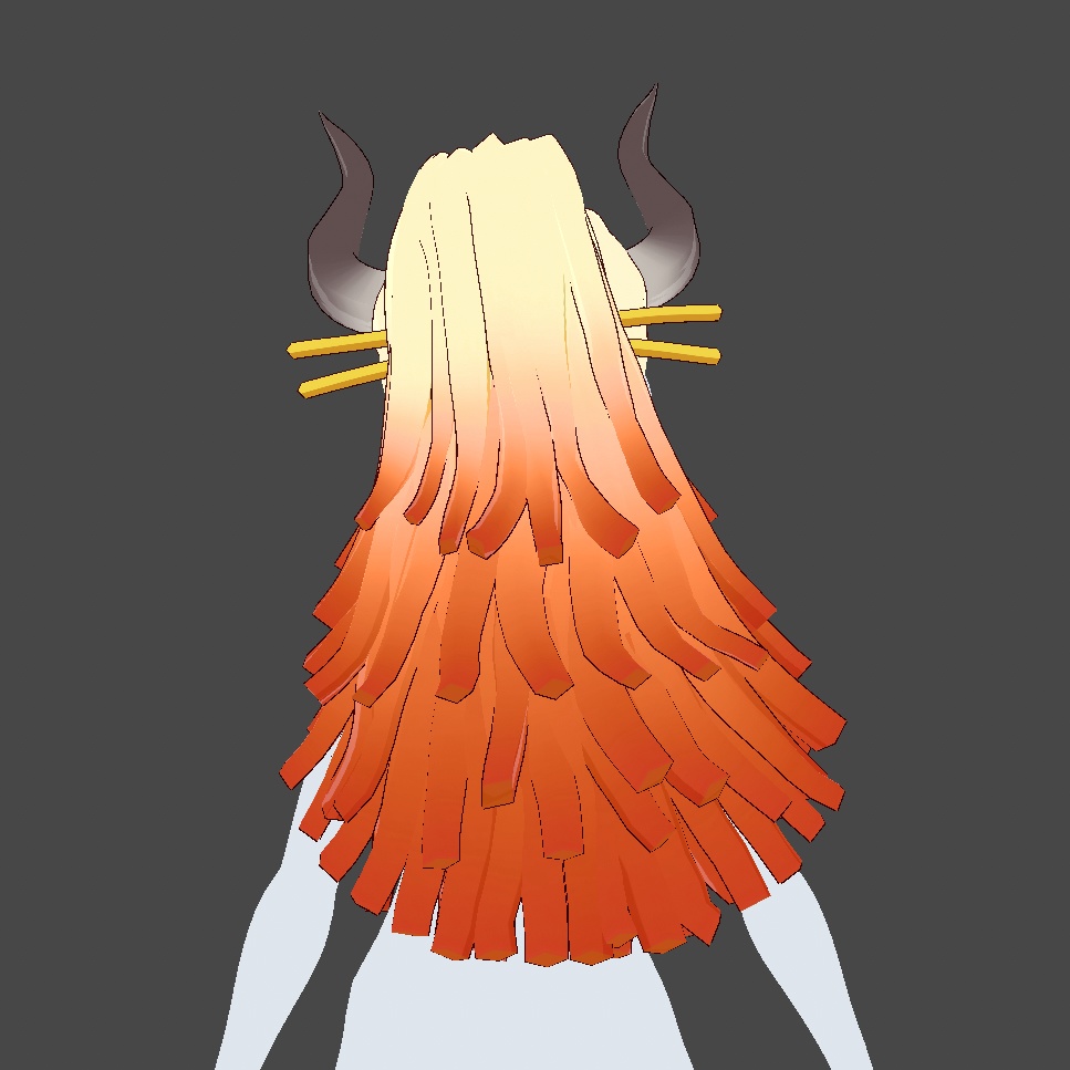 Hair Preset Vroid - Horns and Tail Hairstyle🌻