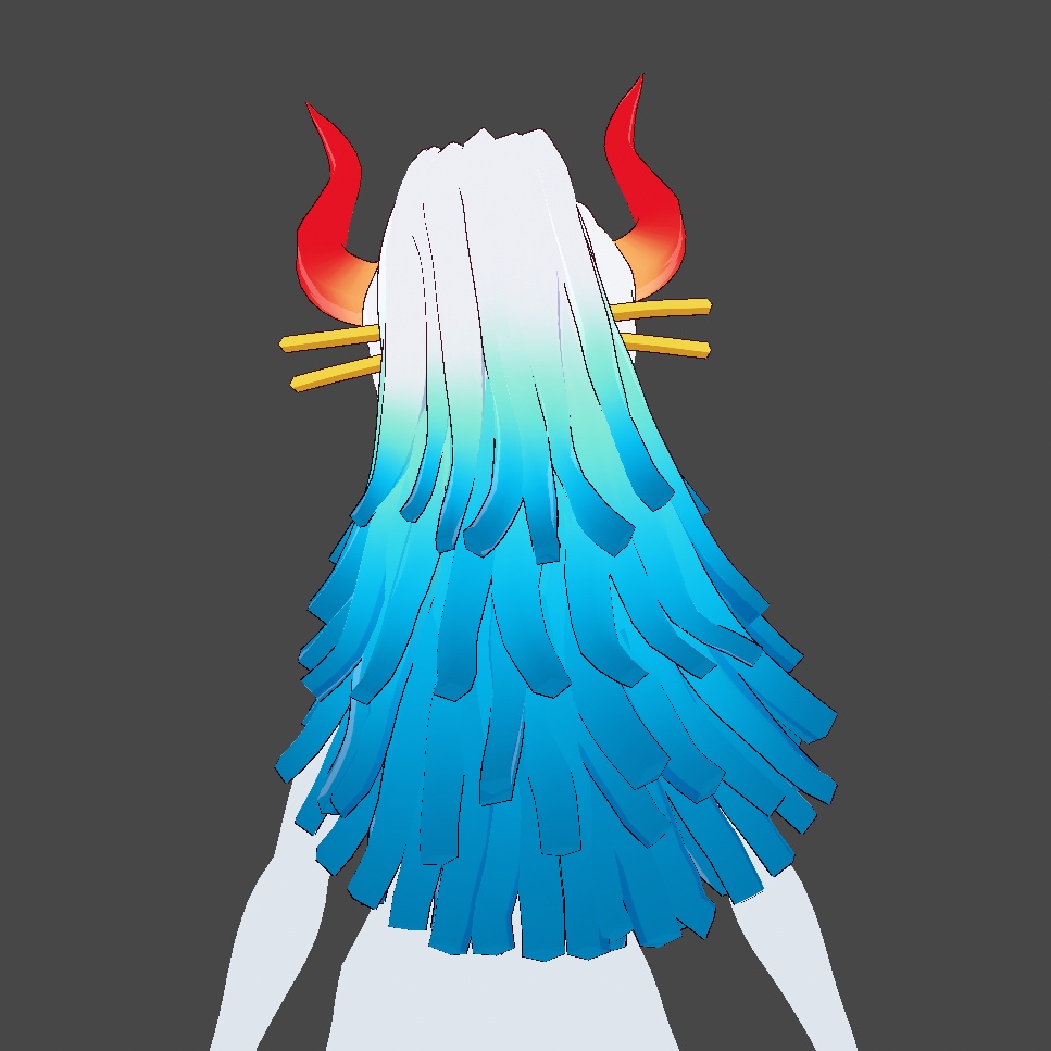Hair Preset Vroid - Horns and Tail Hairstyle🌻