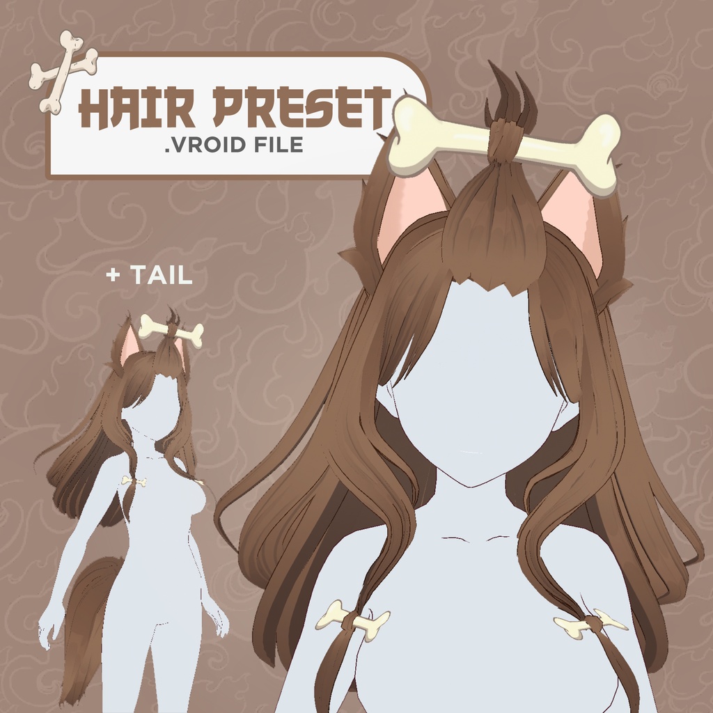 Hair Preset Vroid - Dog Bone 🦴