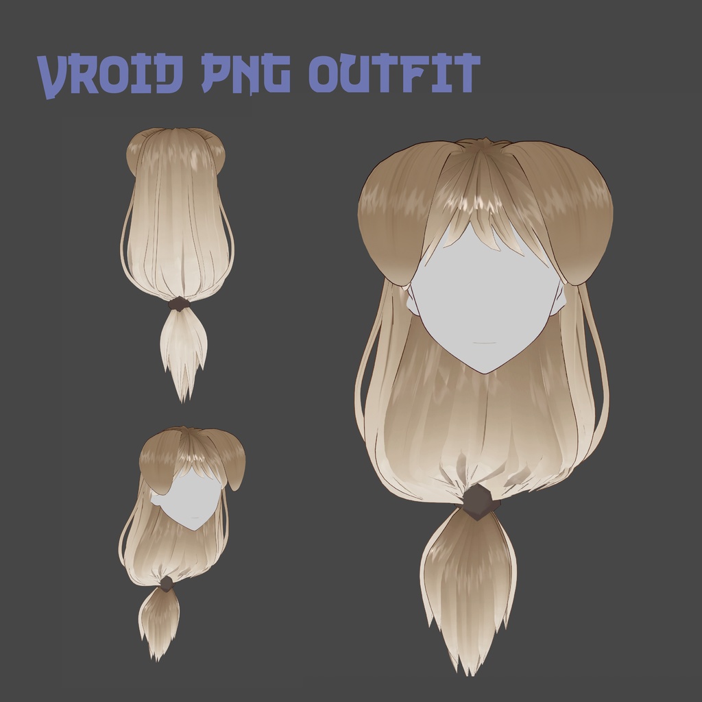 Hair preset Blonde Long Hair Tail