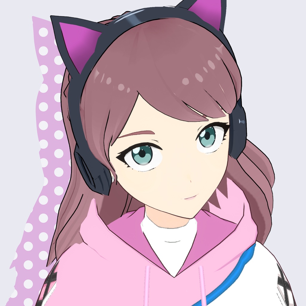 Hair preset Pink Hair Headsets Cat Kitty Ears