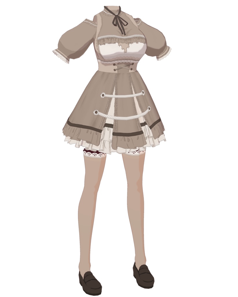 Outfit Vroid Dress Skirt tights Maid