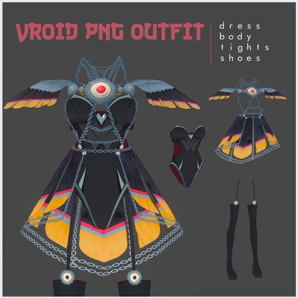 Outfit Vroid Dress Skirt tighs