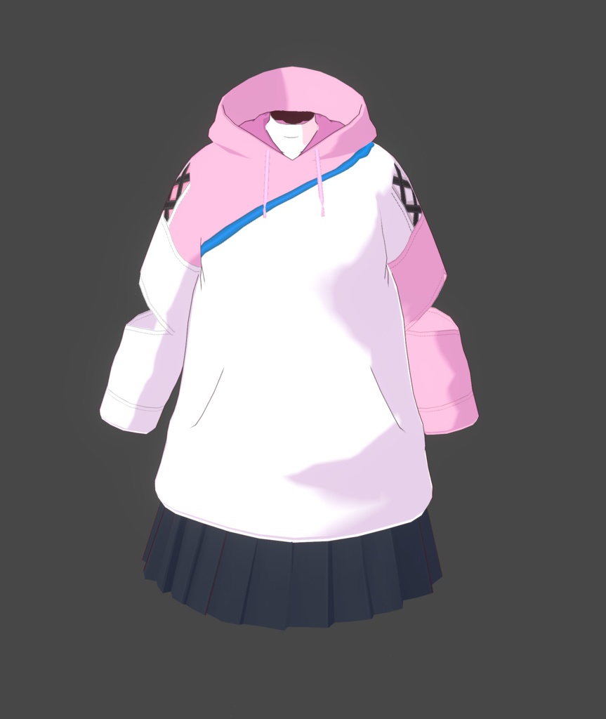 Outfit Vroid Sweater Skirt Shoes